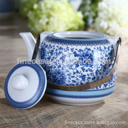 850CC Elegant New Bone China Chinese Tea Pot of Blue in China